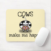 牛は私を幸せにさせます マウスパッド (マウス)