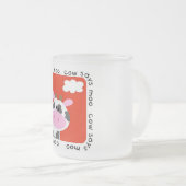 牛はMooのTシャツおよびギフトを言います フロストグラスマグカップ (正面右)