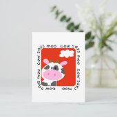 牛はMooのTシャツおよびギフトを言います ポストカード (スタンド正面)