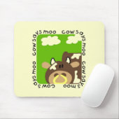 牛はMooのTシャツおよびギフトを言います マウスパッド (マウス)