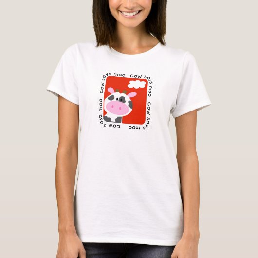 牛はMooのTシャツおよびギフトを言います Tシャツ (正面)