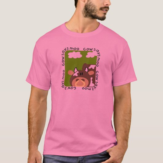 牛はMooのTシャツおよびギフトを言います Tシャツ (正面)