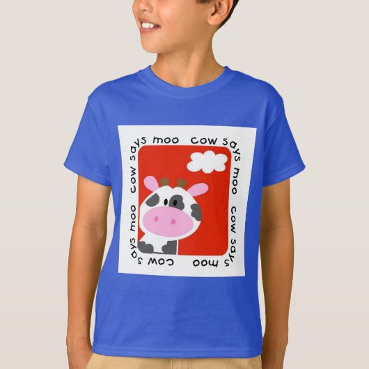 牛はMooのTシャツおよびギフトを言います Tシャツ (正面)