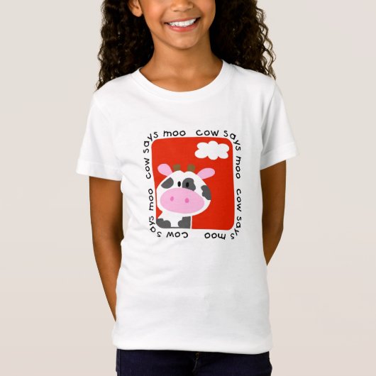 牛はMooのTシャツおよびギフトを言います Tシャツ (正面)