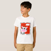 牛はMooのTシャツおよびギフトを言います Tシャツ (正面フル)