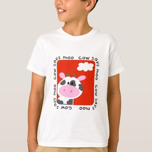 牛はMooのTシャツおよびギフトを言います Tシャツ (正面)