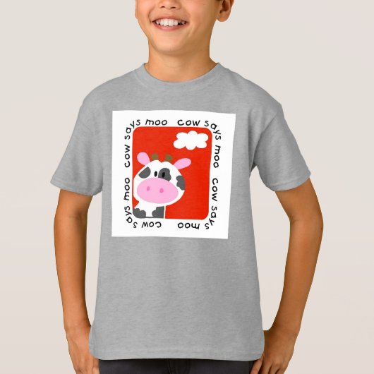 牛はMooを言います Tシャツ (正面)