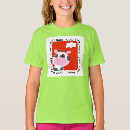 牛はMooを言います Tシャツ (正面)