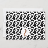 牛はMoosの写真を聞いたことがある2番目の誕生日 招待状 (裏面)