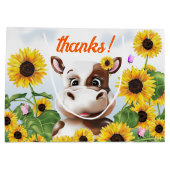 牛ひまわりファームありがとう ラージペーパーバッグ (裏面)