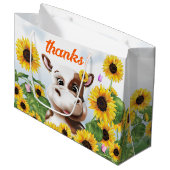 牛ひまわりファームありがとう ラージペーパーバッグ (正面アングル)