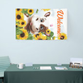 牛ひまわりファームへようこそ 横断幕 (トレードショー)