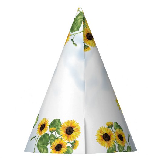 牛ひまわり女の子2歳の誕生日 パーティーハット (裏面)