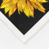 牛ひまわり私の太陽の光 フリースブランケット (角)