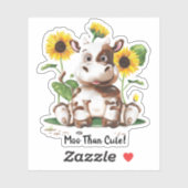 牛ひまわり |おもしろい | シール (シート)