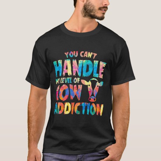 牛への中毒レベルが理解できない ペイント Tシャツ (正面)