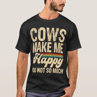 牛ほど幸せになれぬ Tシャツ