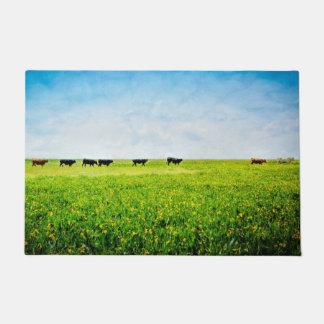 牛までの玄関マットは"家に帰ります" ドアマット