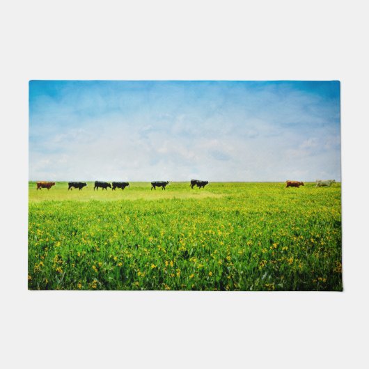 牛までの玄関マットは"家に帰ります" ドアマット (正面)