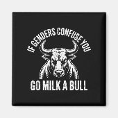 牛もしのミームにミルクを行く人を混乱させる マグネット (正面)