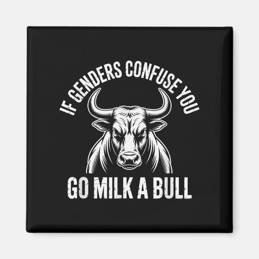 牛もしのミームにミルクを行く人を混乱させる マグネット (正面)