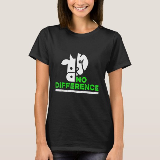 牛も犬も同じ仲間 動物 愛 ペット 友達 Tシャツ (正面)