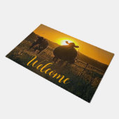 牛をサンセットウェルカム ドアマット (アングル)