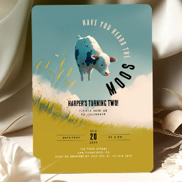 牛をテーマにしたパーティー 招待状