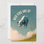 牛をテーマにしたパーティー 招待状 (裏面)