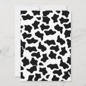 牛をテーマにした誕生日パーティーの招待状 招待状 (裏面)