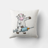 牛をナースとしてハート&シリンジ クッション (裏面)