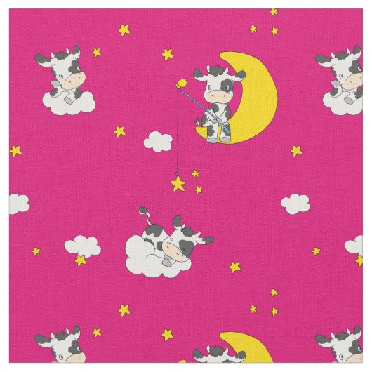 牛を夢を見ること ファブリック (クローズアップ)