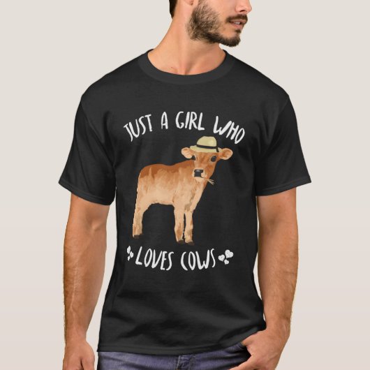牛を愛するおもしろい Tシャツ (正面)