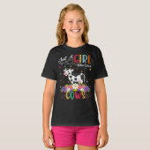 牛を愛する女の子だけの牛の恋人 Tシャツ (正面フル)