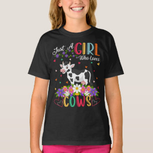 牛を愛する女の子だけの牛の恋人 Tシャツ