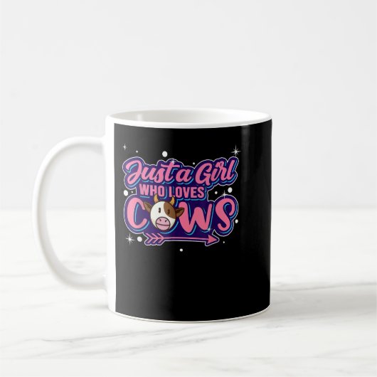 牛を愛する女の子だけ農家肉屋ミルク コーヒーマグカップ (左)