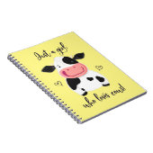牛を愛する女の子だ!ハートとホルスタイン ノートブック (右側)