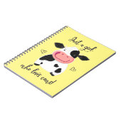 牛を愛する女の子だ!ハートとホルスタイン ノートブック (左側)