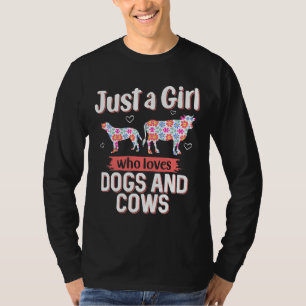 牛を愛する女の子 Tシャツ