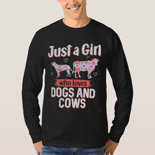 牛を愛する女の子 Tシャツ (正面)