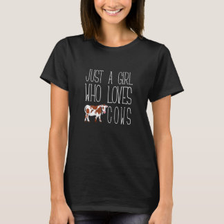 牛を愛する少女 Tシャツ