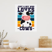 牛を愛する少年 ポスター (キッチン)