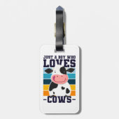牛を愛する少年 ラゲッジタグ (裏面縦)