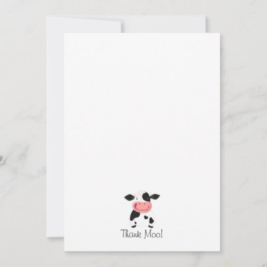 牛を愛する少年 招待状 (裏面)