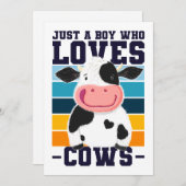 牛を愛する少年 招待状 (正面/裏面)