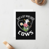 牛を愛する男だけ、牛の恋人エッセンシャル ノートカード (正面/裏面インサイチュ)