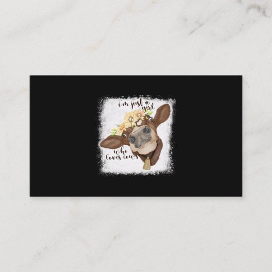 牛を愛するImジャスト女の子Shirt Cow Lov 名刺 (正面)