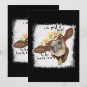 牛を愛するImジャスト女の子Shirt Cow Lov 招待状 (正面/裏面)