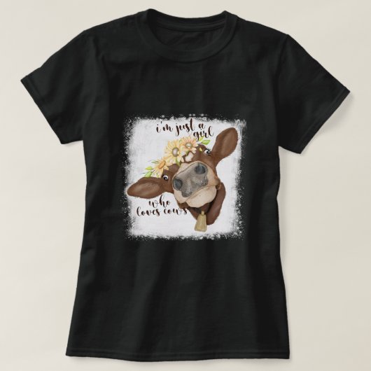 牛を愛するImジャスト女の子Shirt Cow Lov Tシャツ (デザイン正面)