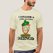 牛を抱きしめるグリーンゴに私が出会った Tシャツ (正面)